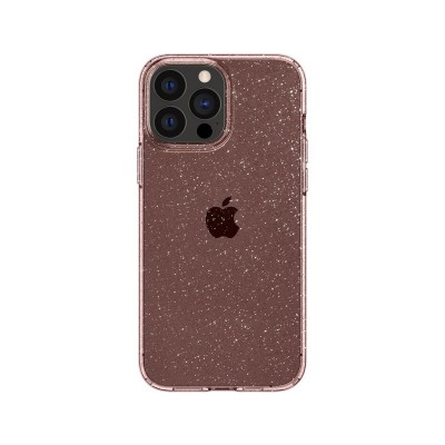 Husa Spigen Liquid Crystal Glitter Rose Compatibila Cu iPhone 13 / iPhone 13 Pro, Silicon Transparent
